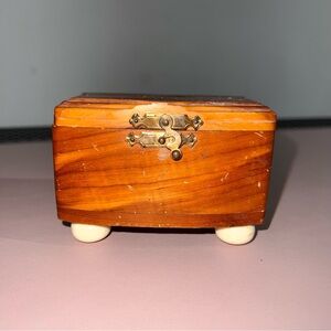 Vintage Handcrafted Jewelry Box W/ Hook Lock "Deep‎ South In Louisiana"